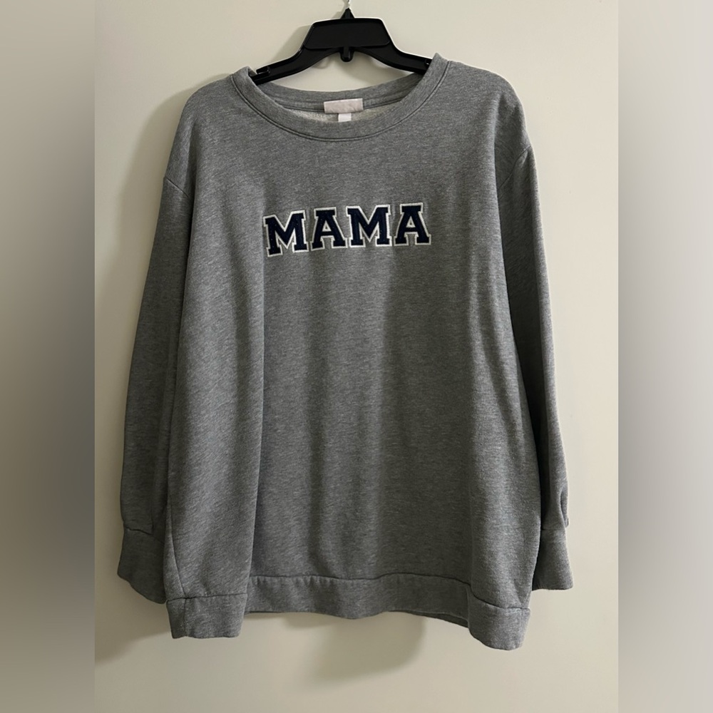 Gray 'MAMA' Sweatshirt